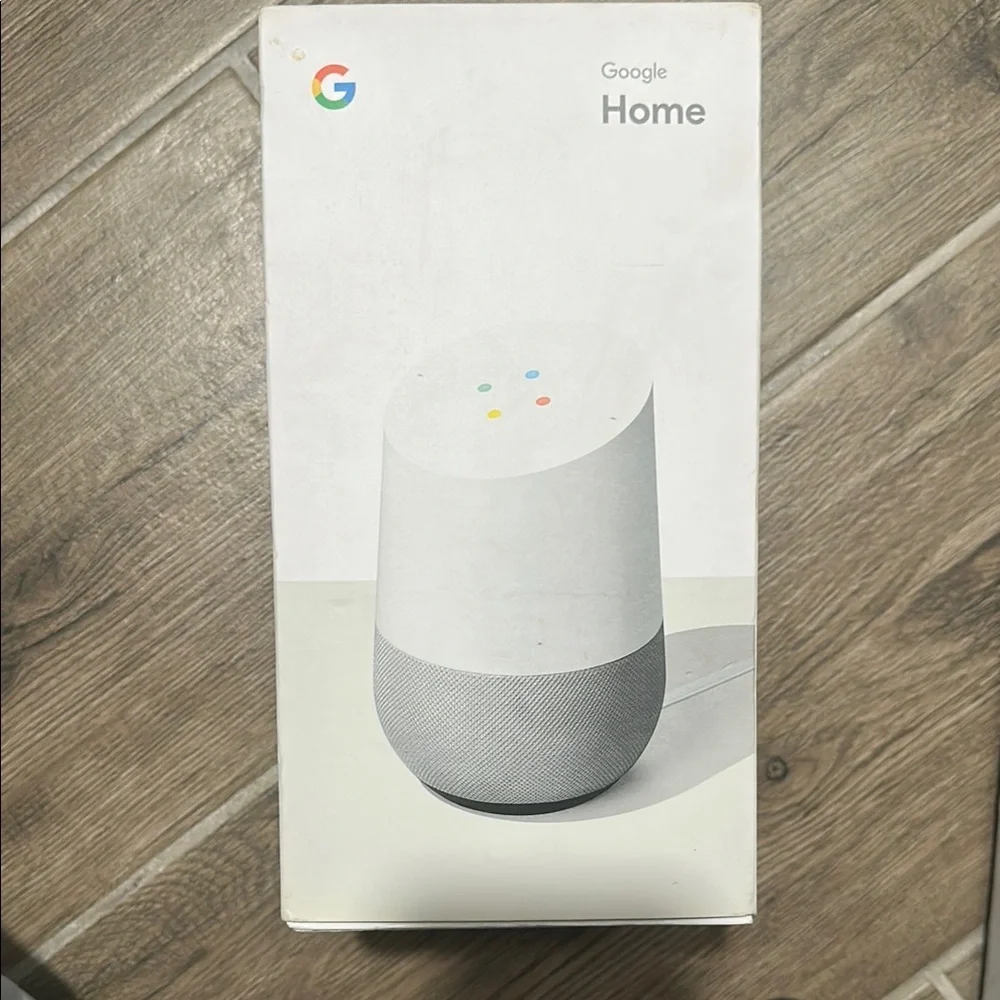 Google Home Voice Assistant in White and Gray
